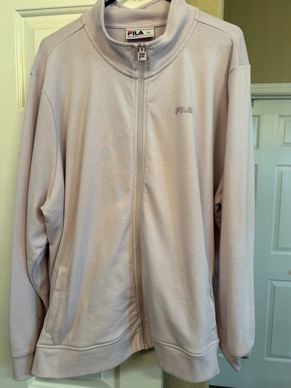 FILA Pale Pink Full-Zip Track Jacket